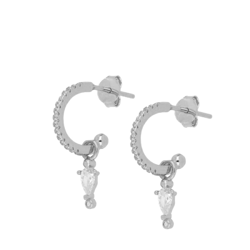 Khuyên Tai Đính Đá Zircon Đơn Giản Phong Cách Hàn Quốc Thời Trang Không Gây Dị Ứng