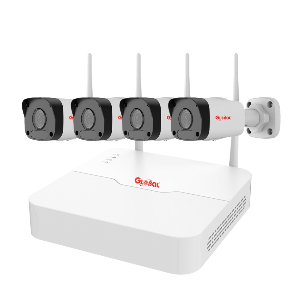Bộ Kit Camera IP WIFI GLOBAL 2MP gồm 4 Camera và 1 đầu ghi - Chính Hãng - BH 24 Tháng