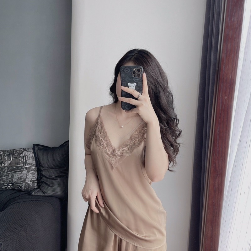 Bộ Ngủ Lụa Phối Ren | BigBuy360 - bigbuy360.vn