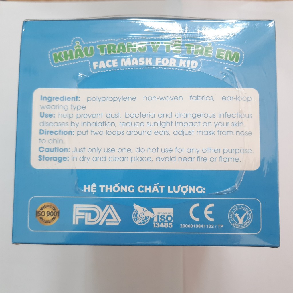 KHẨU TRANG Y TẾ TRẺ EM THƯƠNG HIỆU MIRRA CHO BÉ TỪ 6-12 TUỔI (hộp 50 cái) | BigBuy360 - bigbuy360.vn