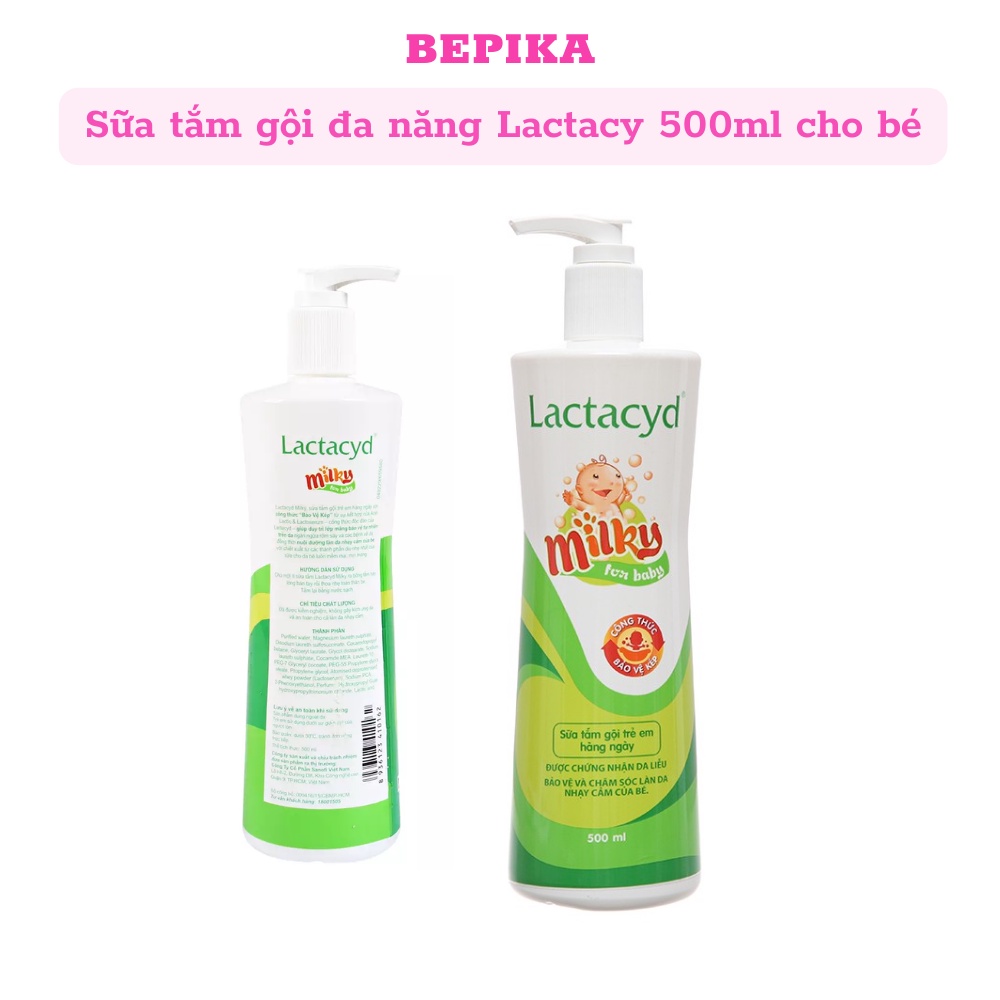 Sữa tắm gội đa năng 2in1 Lactacyd cho bé 500ml