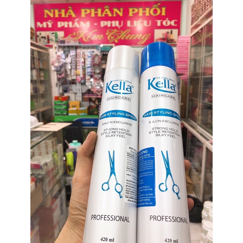 Keo xịt tạo kiểu tóc Kella (Keo cứng, keo mềm)