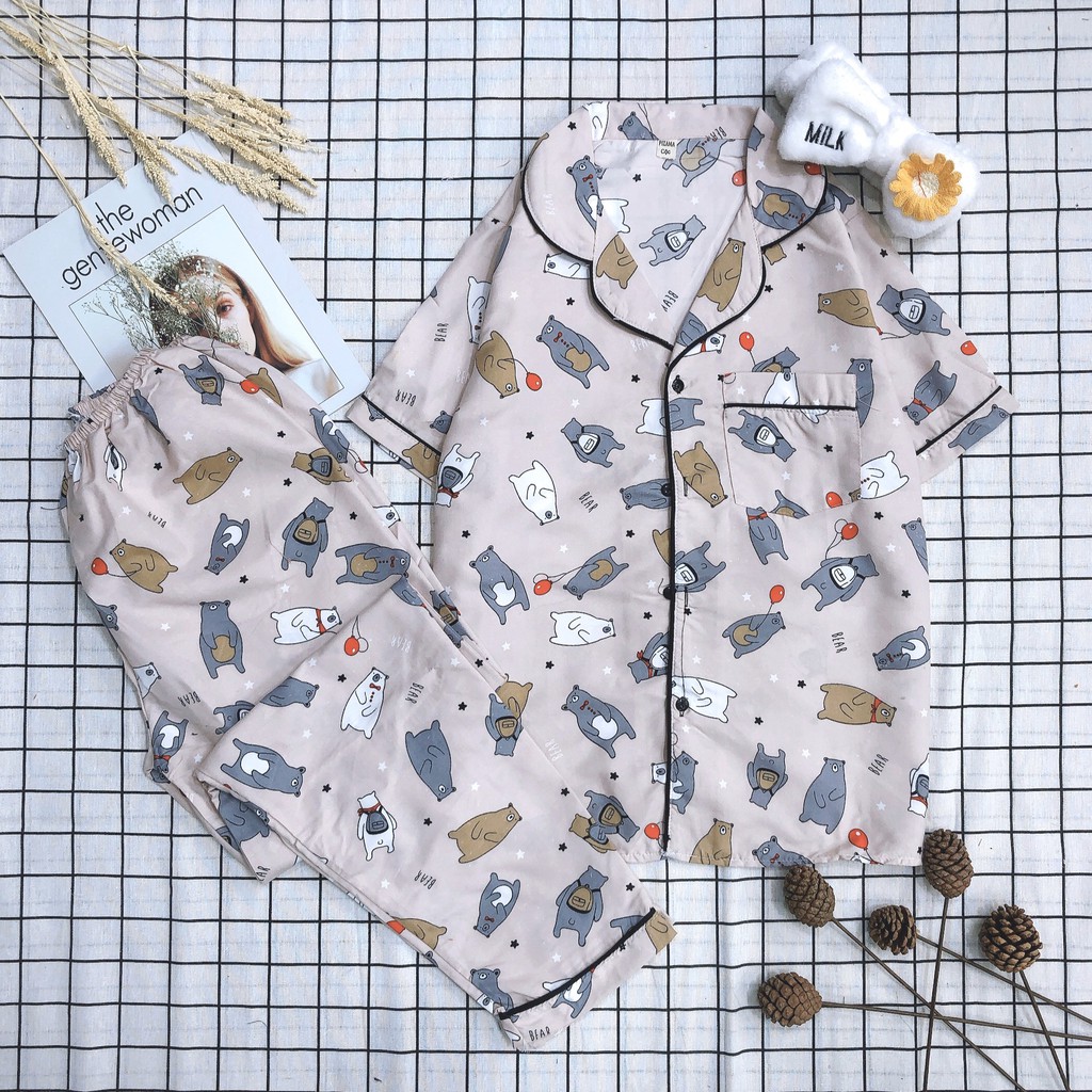 Bộ ngủ pijama tay ngắn quần dài | BigBuy360 - bigbuy360.vn