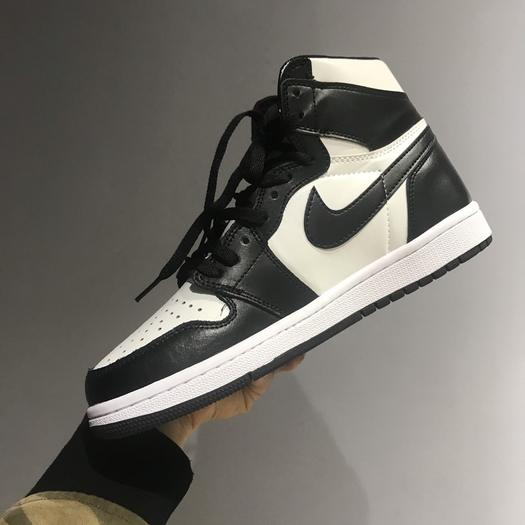 Giày JORDAN 1 PANDA Cao Cổ ⚡️FULL BOX BILL⚡️ Giày 𝐉𝐨𝐝𝐚𝐧 JD1 Đen Trắng Cổ Cao, High Panda Trẻ Trung Nam Nữ 2021