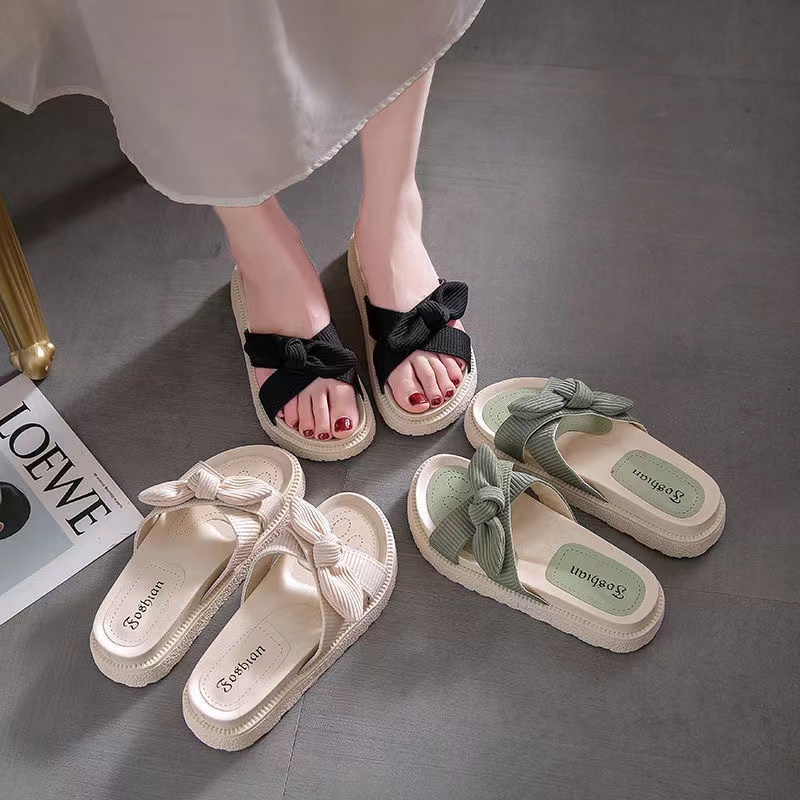 Dép bánh mì đế cao dép đi biển dép sandal Dép Sandal Đế Dày Thời Trang Mùa Hè Dành Cho Nữ