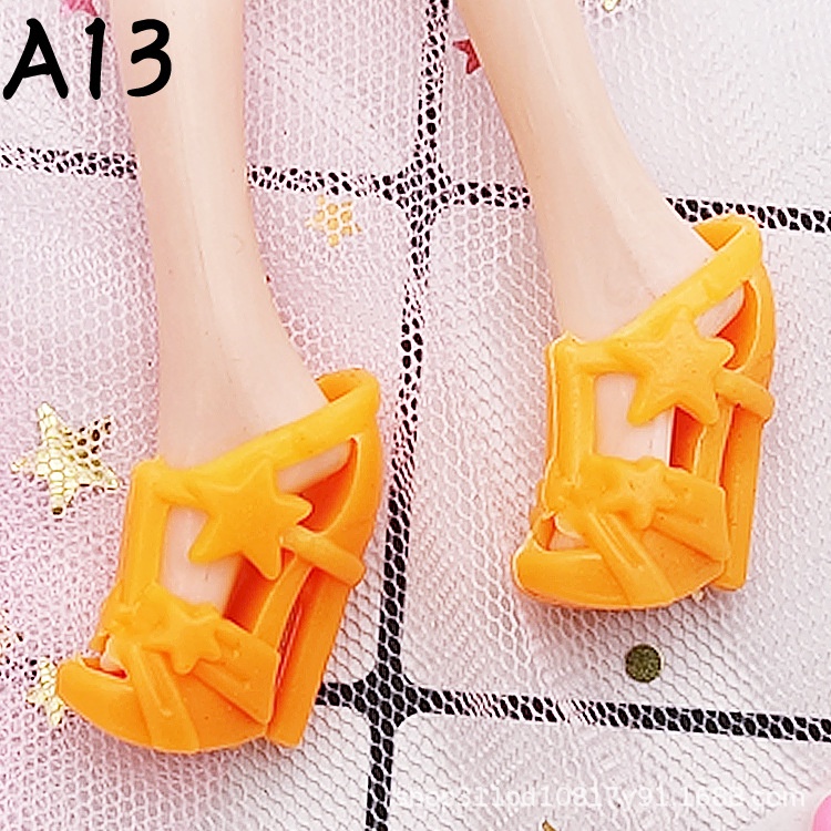 30 cm búp bê barbie giày cao gót giày nhỏ màu đen dép đồ chơi nhà cho bé gái phụ kiện giày quà tặng
