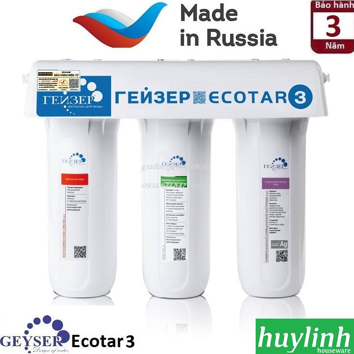 Máy lọc nước Nano Geyser Ecotar 3 - Nhập khẩu LB Nga - Russia
