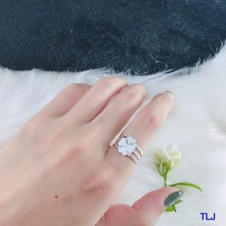 Nhẫn cỏ 4 lá đeo được 2 kiểu