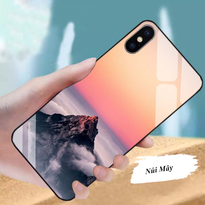 Ốp Lưng IPHONE X, XS, XSM, XR Plus Mặt kính cường lực Cao Cấp, Sang Trọng thiết kế Độc Quyền