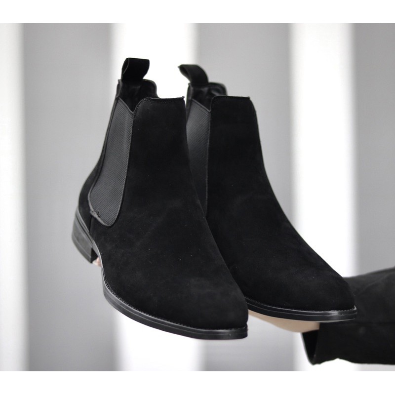 (TẶNG LÓT TĂNG CHIỀU CAO) Chelsea boot da lộn full, bảo hành 6 tháng