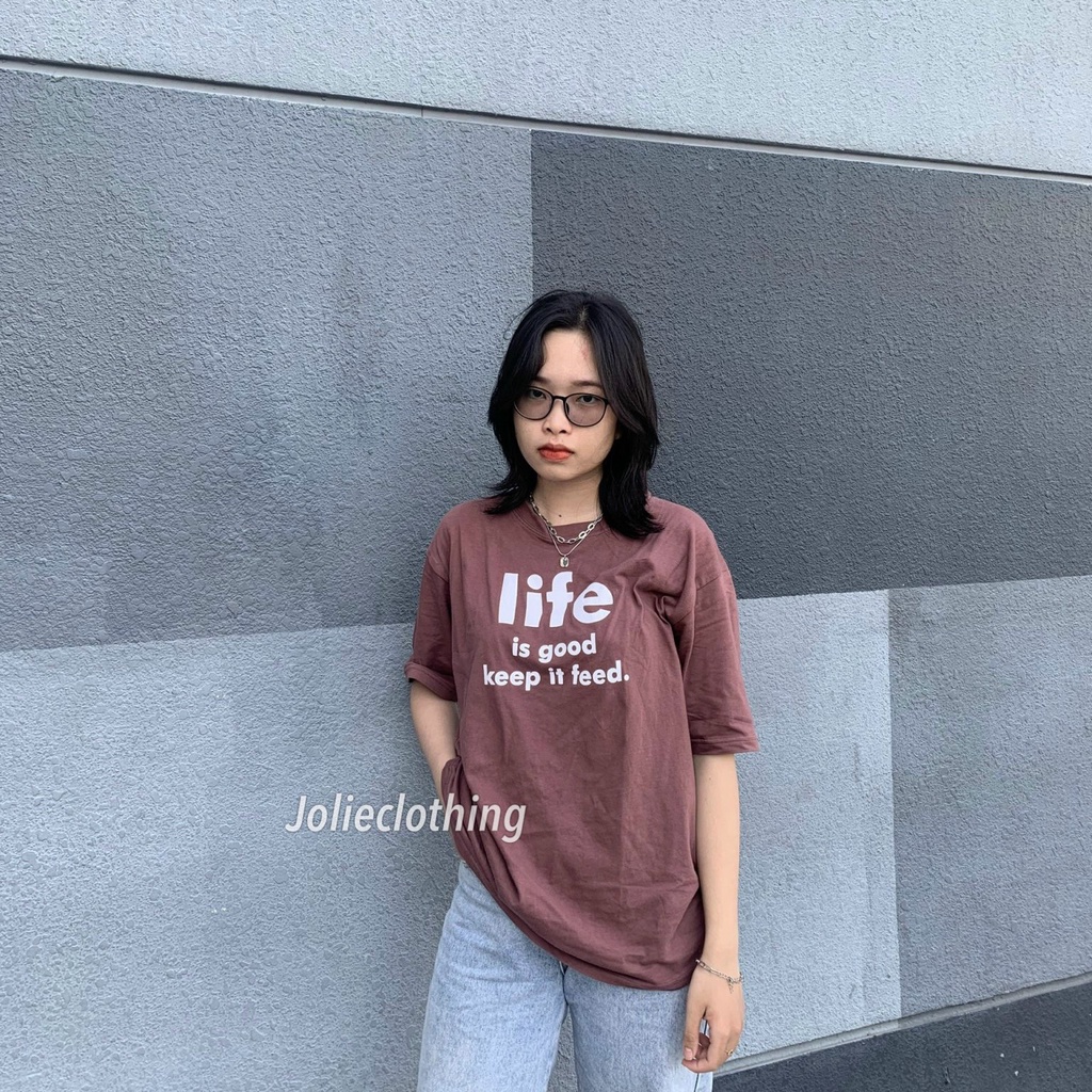 Áo thun nam nữ tay ngắn, dáng unisex chất liệu cotton form rộng nhiều màu in chữ