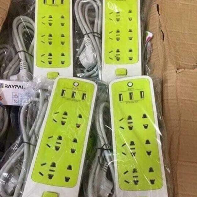 [Sẵn Hàng Giao Ngay] ổ cắm điện đa năng kèm 3 cổng sạc USB