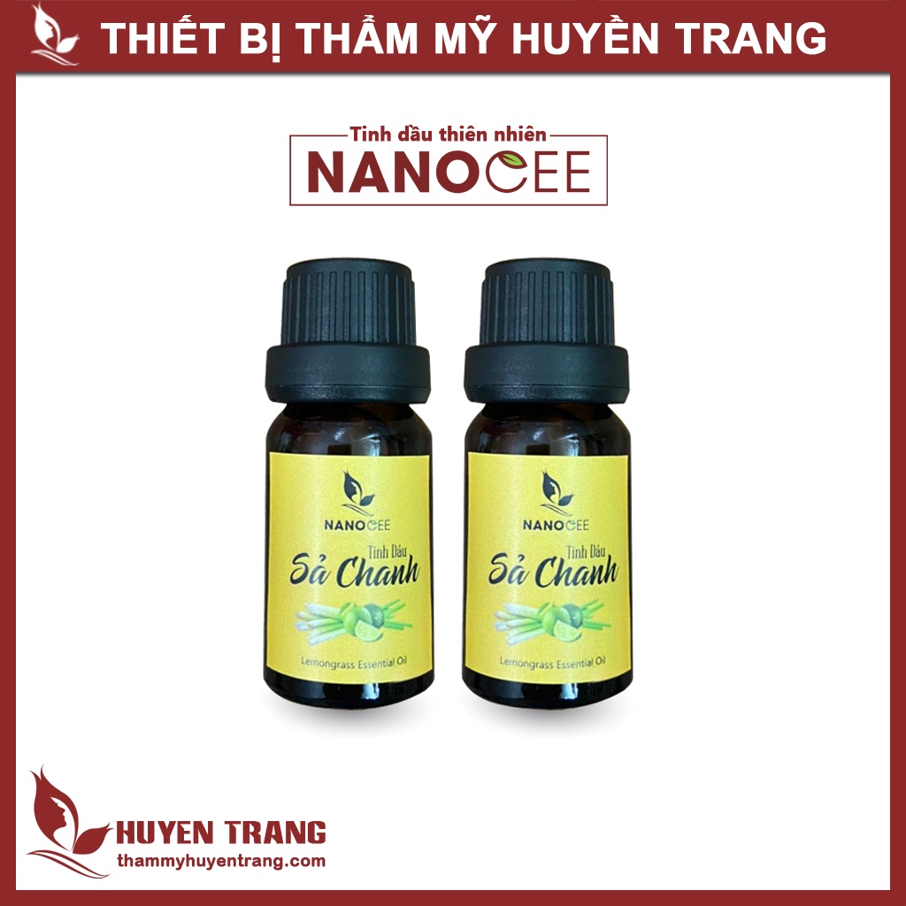 Tinh Dầu Sả Chanh Nguyên Chất NANOCEE Dùng Xông Hơi Mặt Thư Giãn, Xả Stress - Thẩm Mỹ Huyền Trang