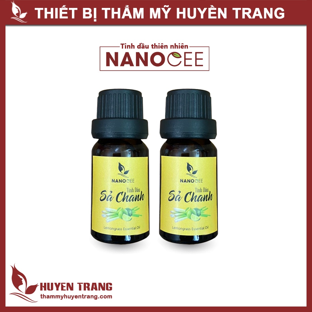 Tinh Dầu Sả Chanh Nguyên Chất NANOCEE Dùng Xông Hơi Mặt Thư Giãn, Xả Stress - Thẩm Mỹ Huyền Trang