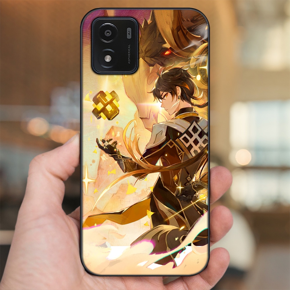 Ốp lưng Vivo Y01 viền đen in hình Zhongli Genshin Impact