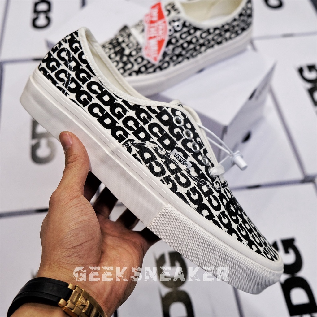 [GeekSneaker]  Giày cổ thấp -  Vans CDG '' Comme des Garçons x OG Authentic LX 'CDG Print Blanc De Blan ''