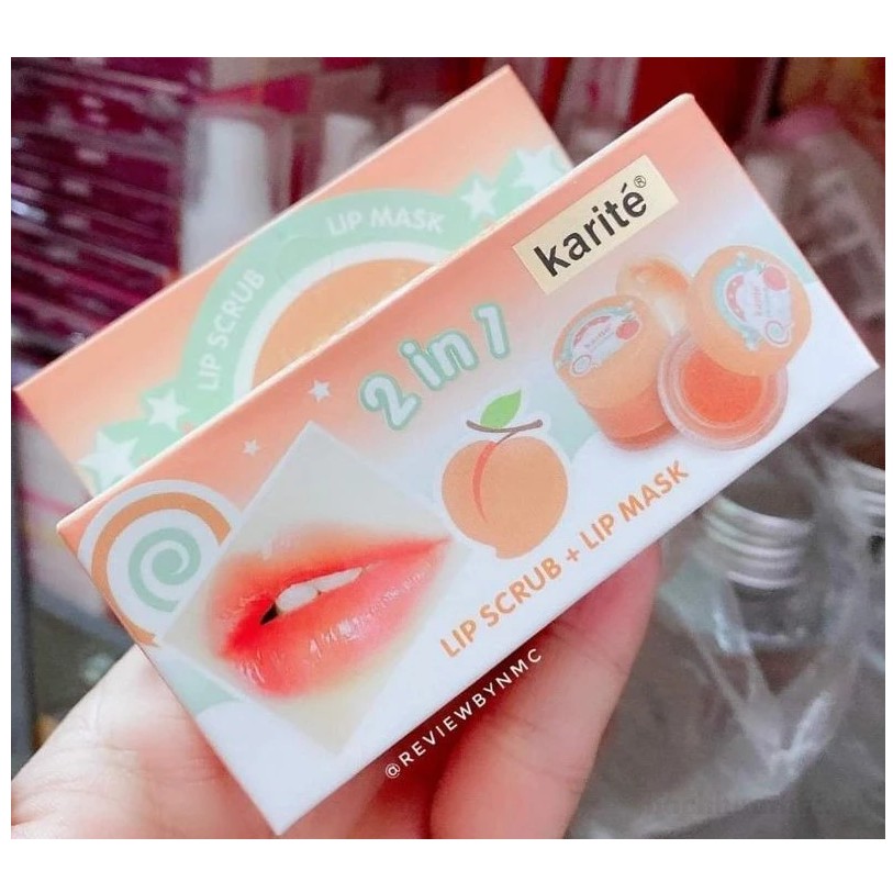 Bộ tẩy tế bào chết và mặt nạ dưỡng môi Karite 2 in 1 | BigBuy360 - bigbuy360.vn