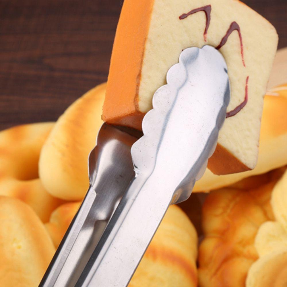 Kẹp Nướng Bánh Mì Bằng Thép Không Gỉ Với Tay Cầm Nhựa Tiện Dụng
