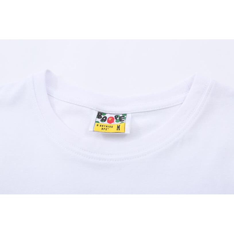 Áo thun Bape tay ngắn chất liệu cotton in họa tiết thời trang cho nam và nữ
