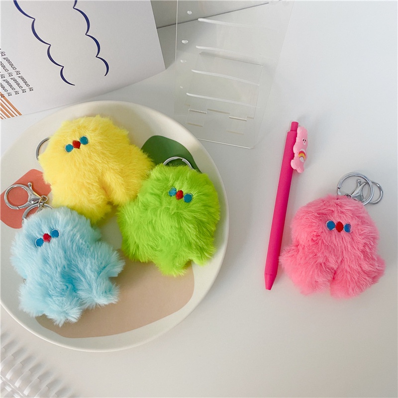 Móc Khóa Lông Key Chain Bông Fluffy Plushie Monster