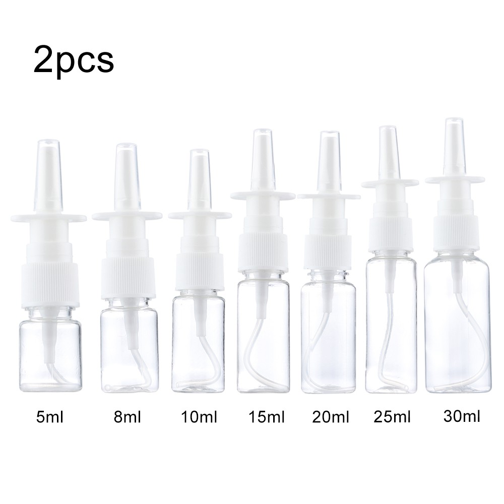 ROSE New Nasal Spray Pump Nose Medical Packaging Empty Plastic Bottles White Health Refillable Mist Sprayer