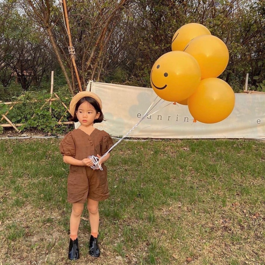 Set 10 Bong Bóng Hình Mặt Cười 10 Inch Trang Trí Tiệc Sinh Nhật Cho Bé