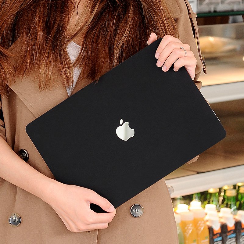 Case ,Ốp Macbook Màu Đen (Mịn) (Tặng Kèm Nút Chống Bụi + Bộ kẹp chống gãy sạc)