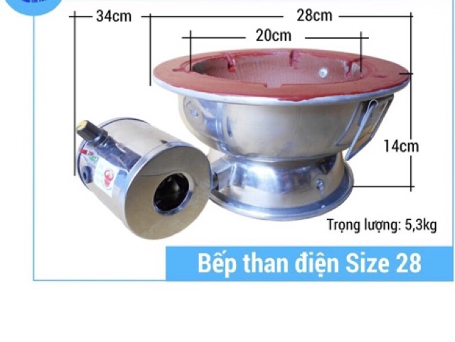 Bếp than điện (size 24,26,28,30cm)Trí Việt