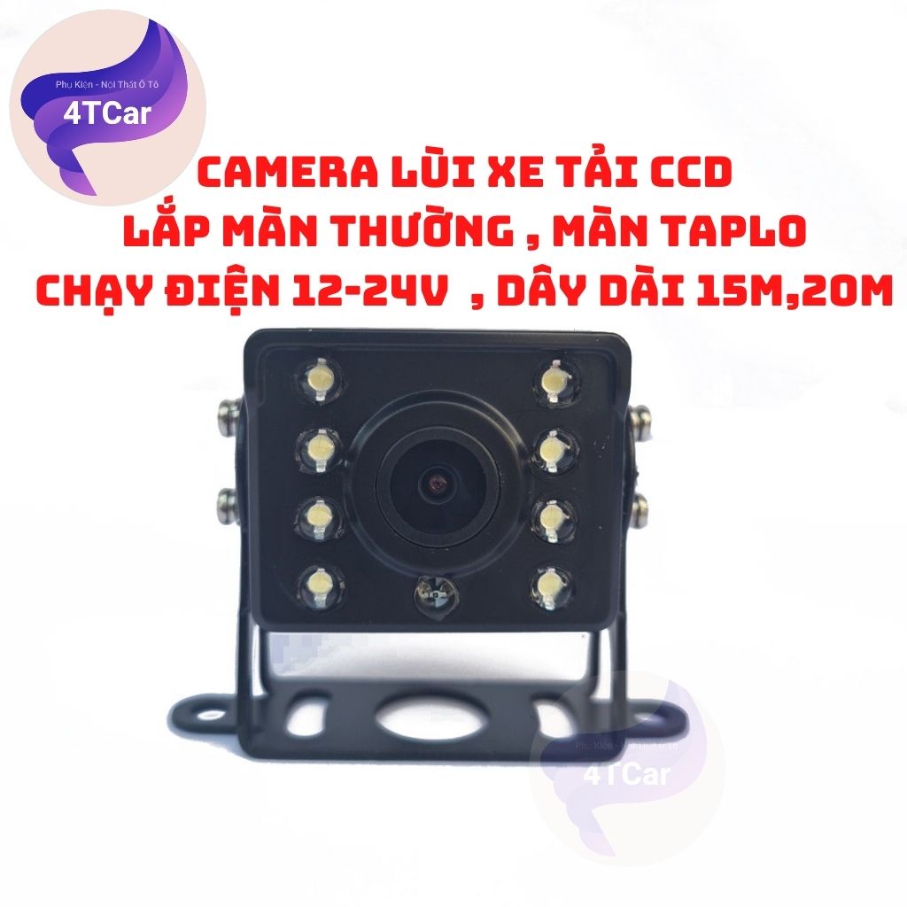 Camera lùi dành cho xe tải, xe khách [siêu nét] nguồn 12- 24V, 8Led, cảm biến ánh sáng , Hồng Ngoại - Chính Hãng NAVITEL