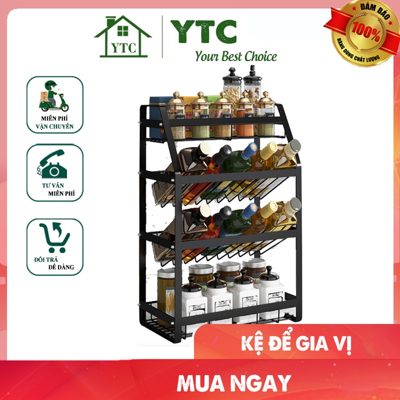 Kệ Gia Vị 4 Tầng Thông Minh Lăp Ghép (PBGV24) (FREESHIP)