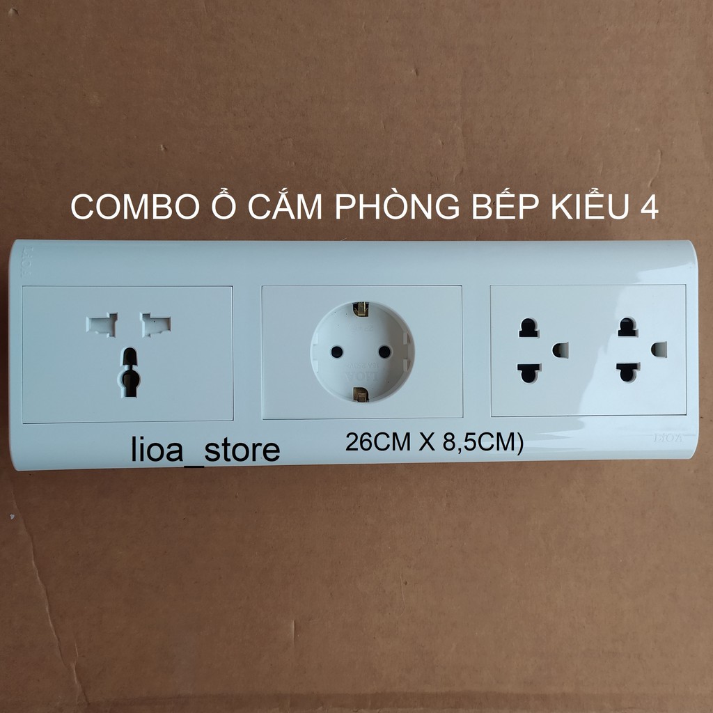 COMBO Ổ CẮM VUÔNG PHÒNG BẾP LĂP CHÌM .