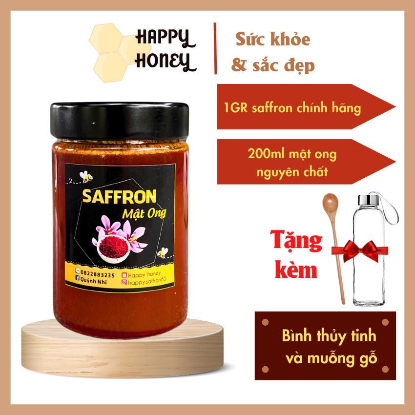Saffron Ngâm Mật Ong Chính Hãng Bahraman 200ml