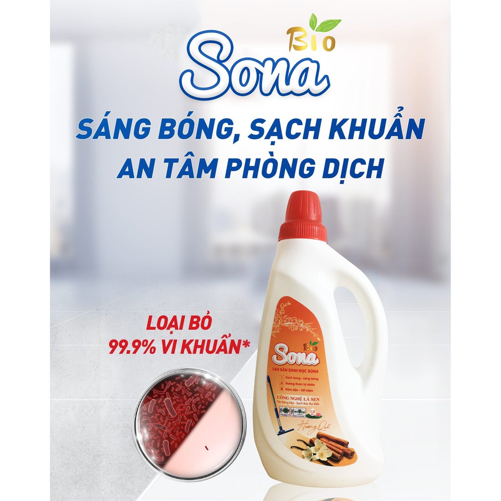 Nước Lau Sàn SoNa 1.25kg Hương Quế