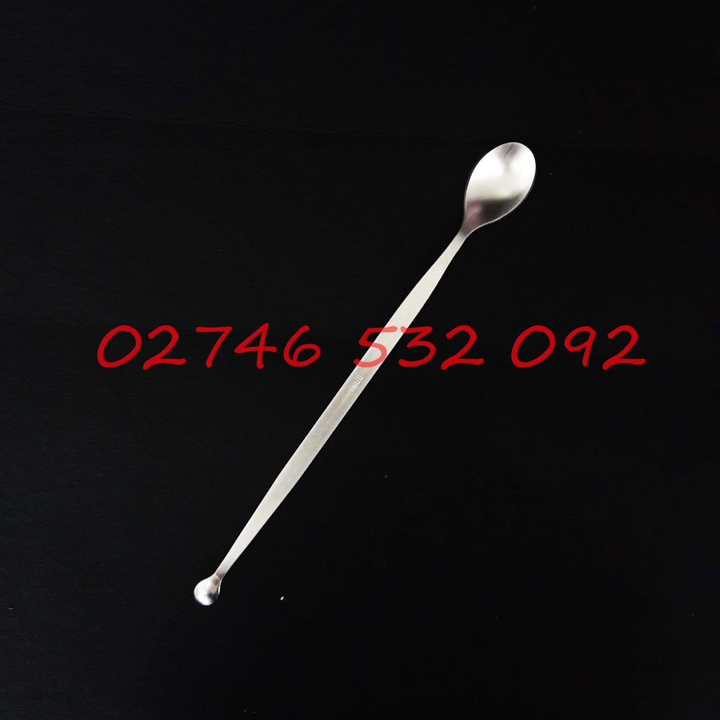 Muỗng cân inox hai đầu to nhỏ dài 25cm - Dụng cụ chiết mỹ phẩm, thực phẩm, hóa chất