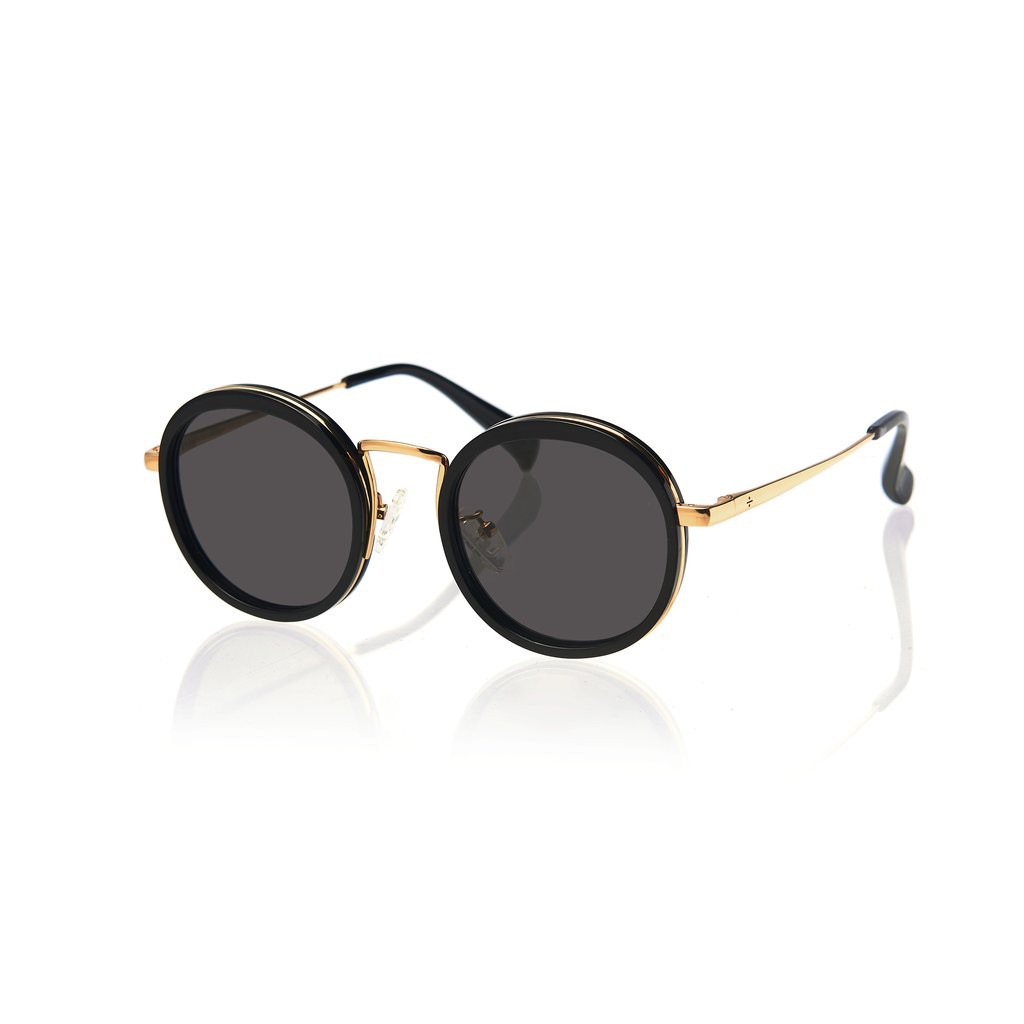 Mắt Kính Thời Trang  KYOTO (Black and Gold Metal  with Smog Grey Lens)