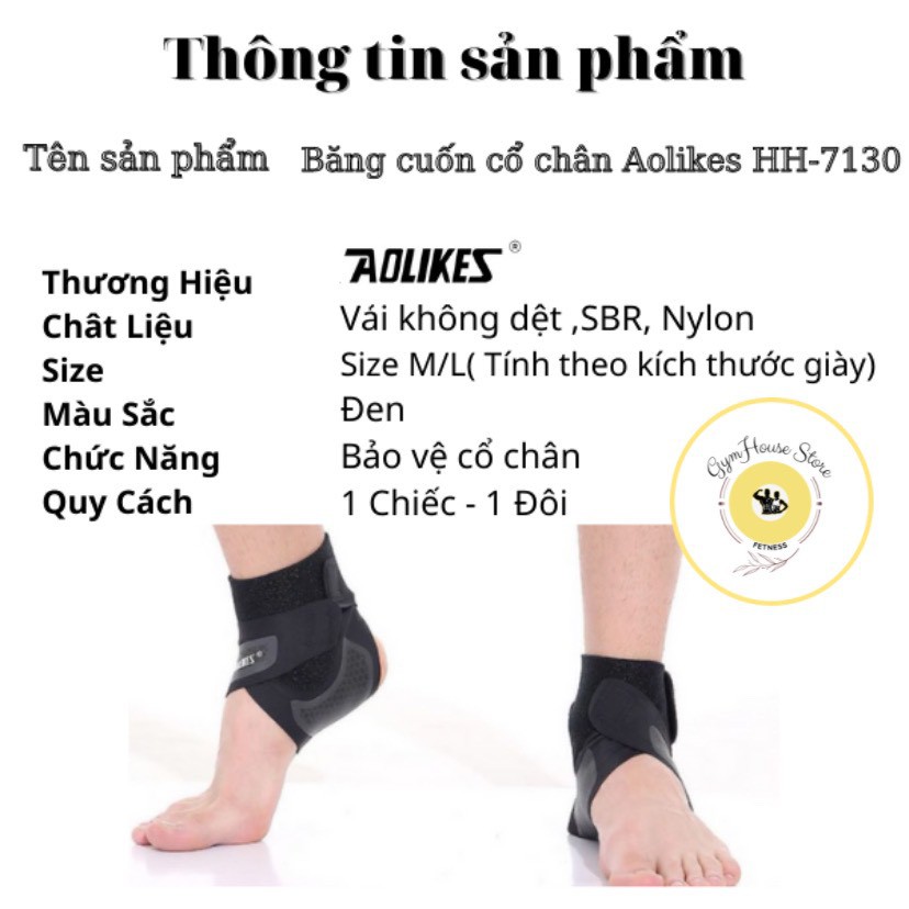 Băng Cổ Chân / Đai Hỗ Trợ Chống Lật Chống Trượt Cổ Chân/ Đai Cuốn Bảo Vệ Chân Chống Chấn Thương, Bong Gân Aolikes Mã7130