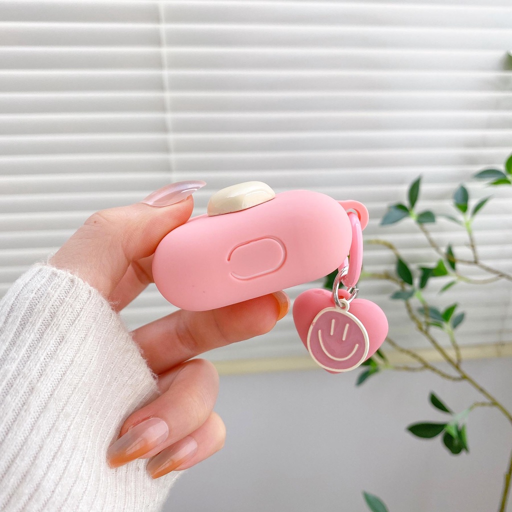 Vỏ Bảo Vệ Hộp Sạc Tai Nghe AirPods 1 2 pro 3 2021 gen3 Bluetooth Bằng Silicon Tpu Mềm Hình Mặt Cười 3D Màu Trơn Đơn Giản