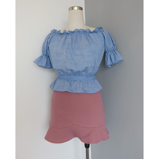 Chân váy chữ A xoè cách điệu