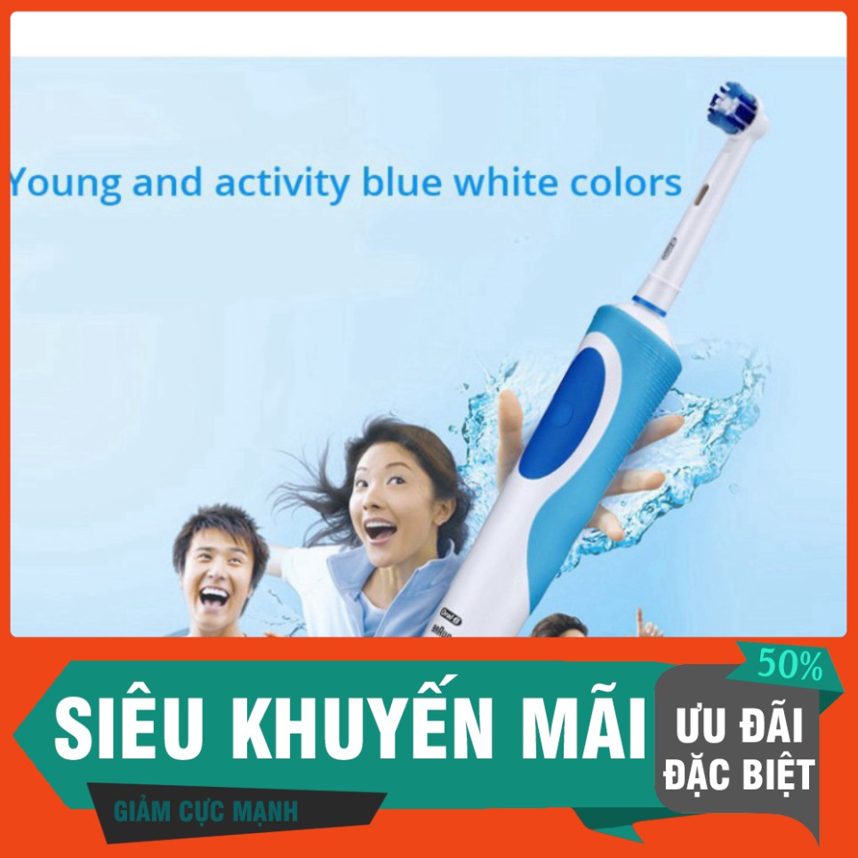 CỦ XẢ CỦ XẢ [FREESHIP 70K] Bàn chải điện Oral-B Vitality Plus - Tặng kèm nắp đậy đầu bàn chải CỦ XẢ CỦ XẢ