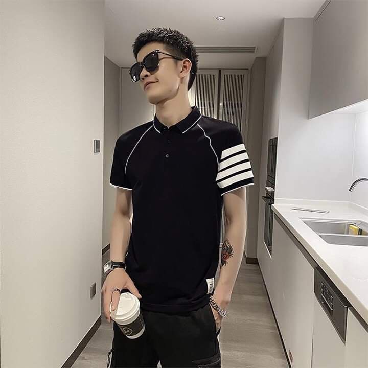 áo thun polo cổ đức ZACLANG viền tay nam nữ Unisex X.store đen + trắng, phông Cotton mềm mịn mùa Hè Hottrend 2022 SP1038