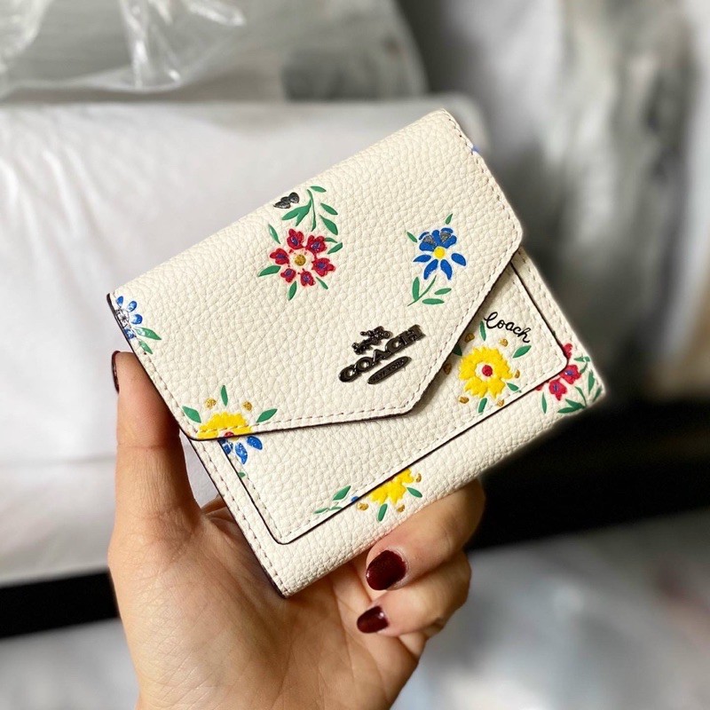 COACH SMALL WALLET WITH WILDFLOWER PRINT