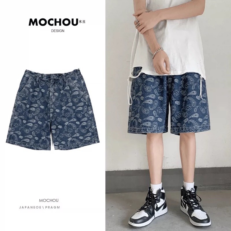 [ORDER-CÓ BIG SIZE] Quần short / sooc jeans eo chun ống rộng thêu hoạ tiết hoa điều Ulzzang siêu chất ❤️