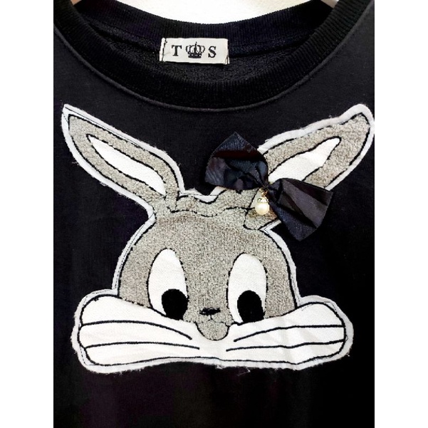 Áo nỉ 2HAND thêu hình thỏ Bunny năng động AN005