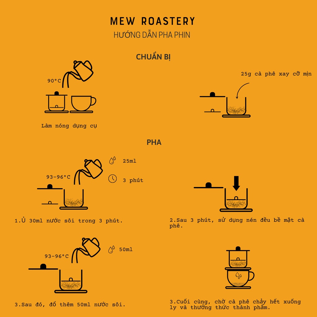 Cà phê pha phin Honey Ferment - FW Fine Robusta - Mew Roastery, phin coffee