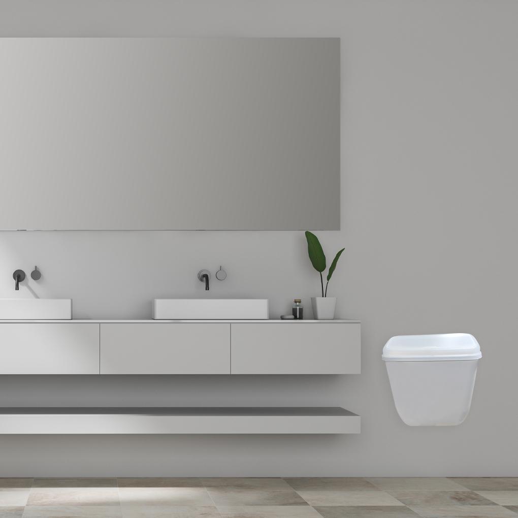 Hộp Đựng Rác Gắn Tường Bằng Nhựa Tiện Dụng Cho Phòng Tắm