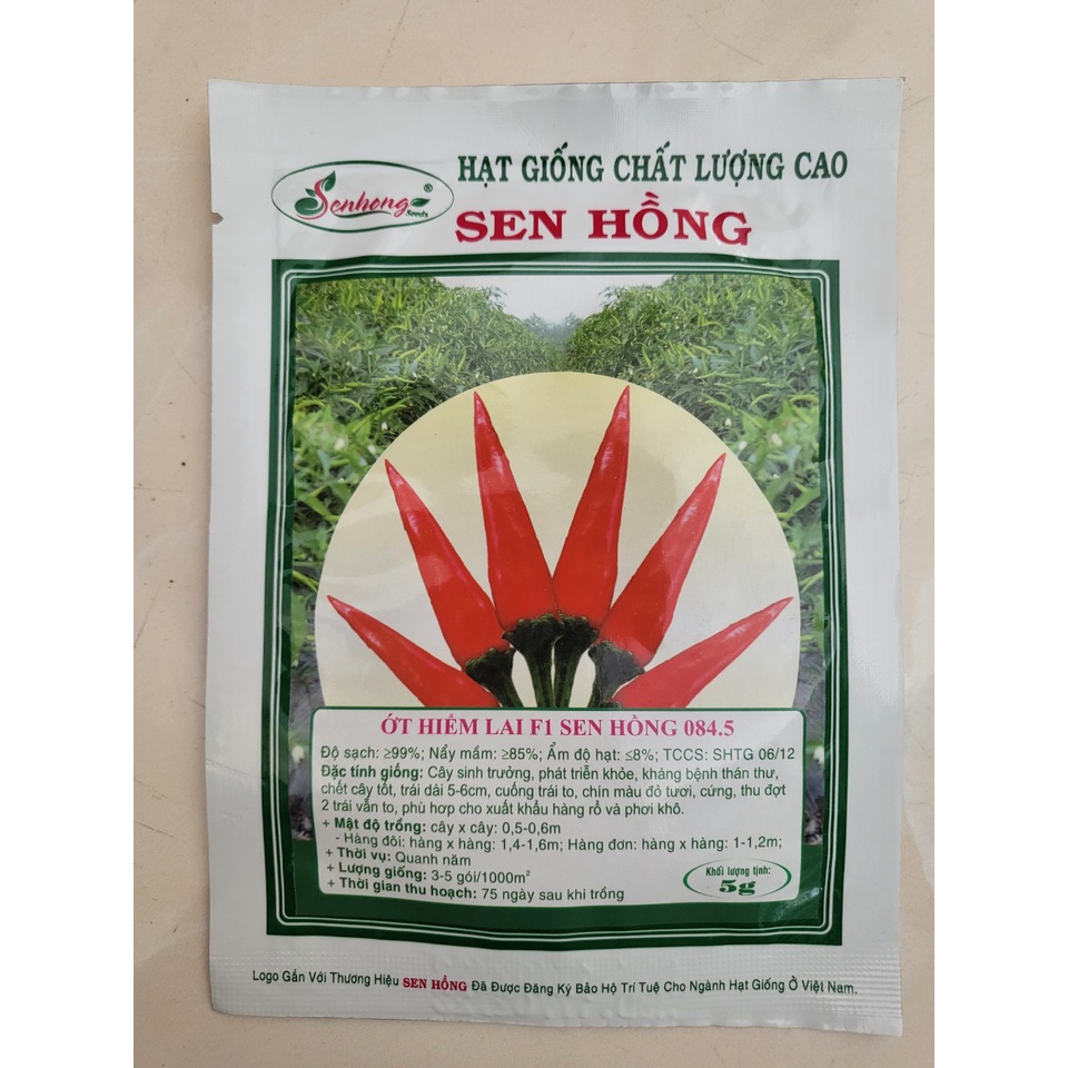 Ớt Hiểm lai F1 Sen Hồng 084.5 (Gói 5Gam)