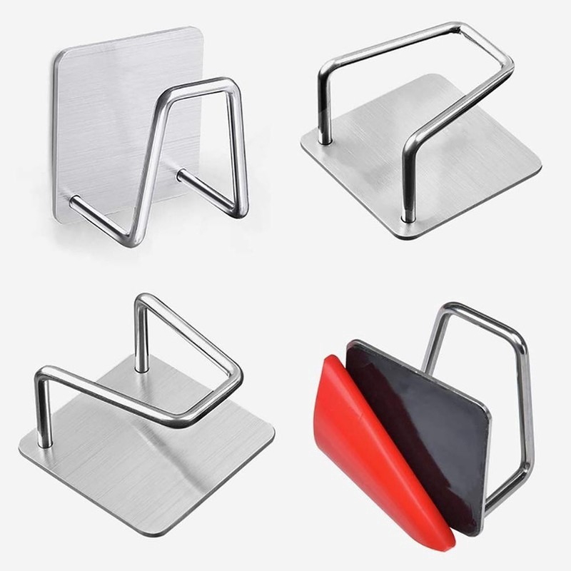 Giá đỡ bọt biển bằng inox gắn ở bồn rửa chén siêu dính tiện lợi