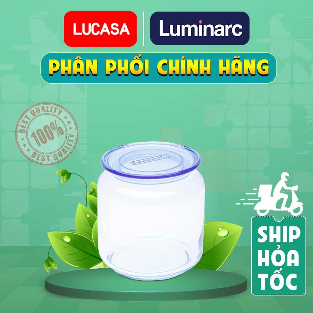 Bộ 3 Hũ Thủy Tinh Luminarc Rondo Blue 500ml - BOL1848 | Phân Phối Chính Hãng