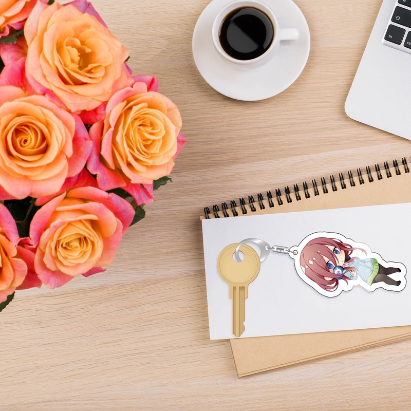 Móc Khóa Hình Trái Tim Anime Nakano Ichika Nino Miku Yotsuba Itsuki Sisters