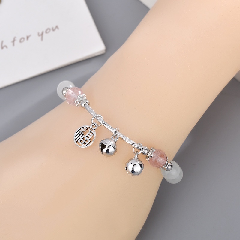 [Hàng Mới Về] Lắc Tay Đính Đá Opal Màu Trắng Phong Cách ins Mát Mẻ Thời Trang Mùa Hè Cho Nữ